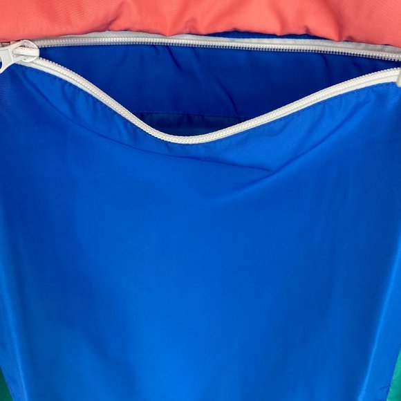 PLAYSTATION Bioworld Pastel Colorblock Checkered Long Sleeve Hooded Windbreaker - Picture 9 of 16